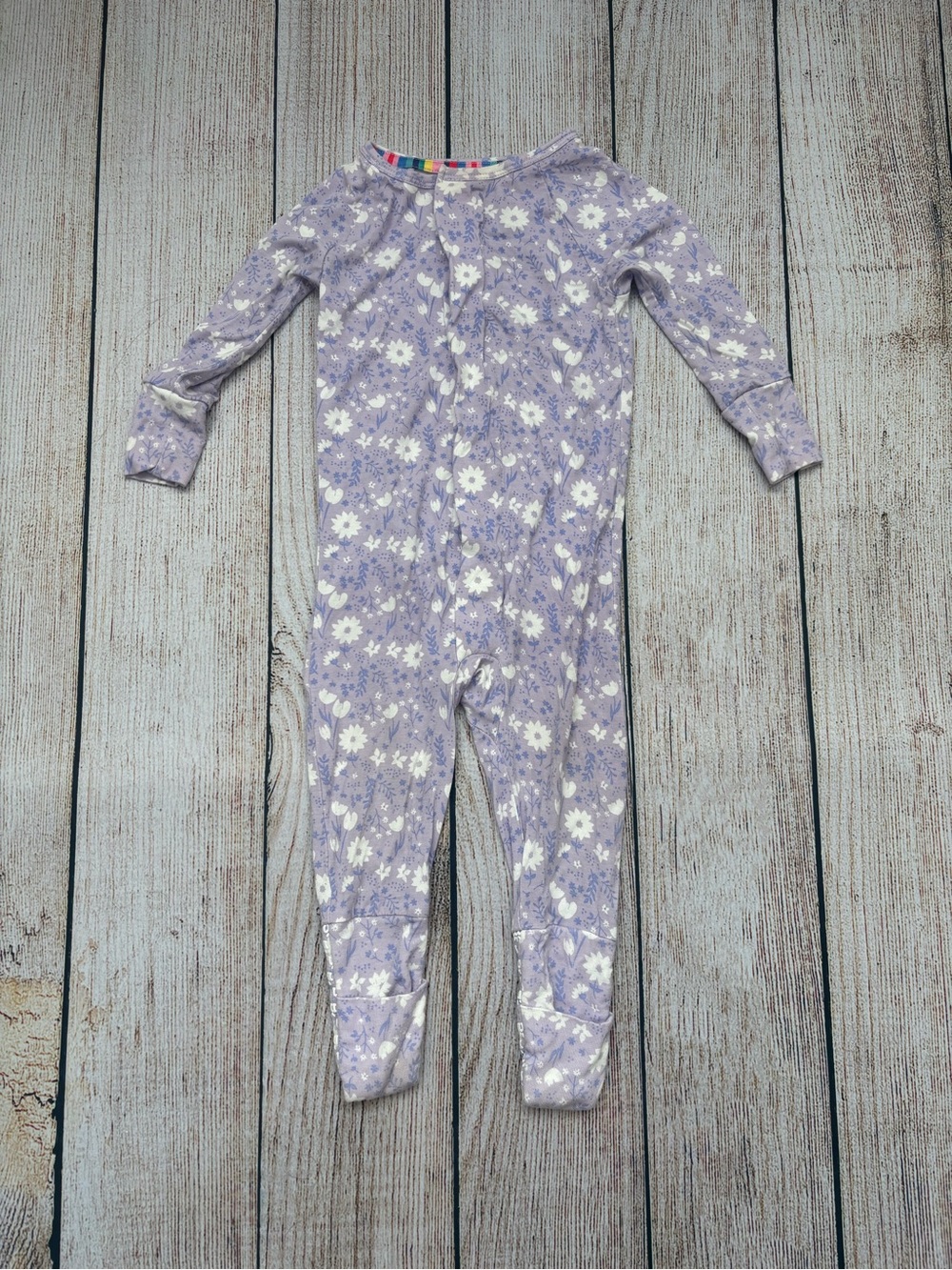 Magnetic Me Lavender Floral One-Piece Romper